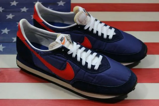 Vintage 1979 nike waffle 2 ii running shoes 79 70s 80s navy-blue orange men's 13