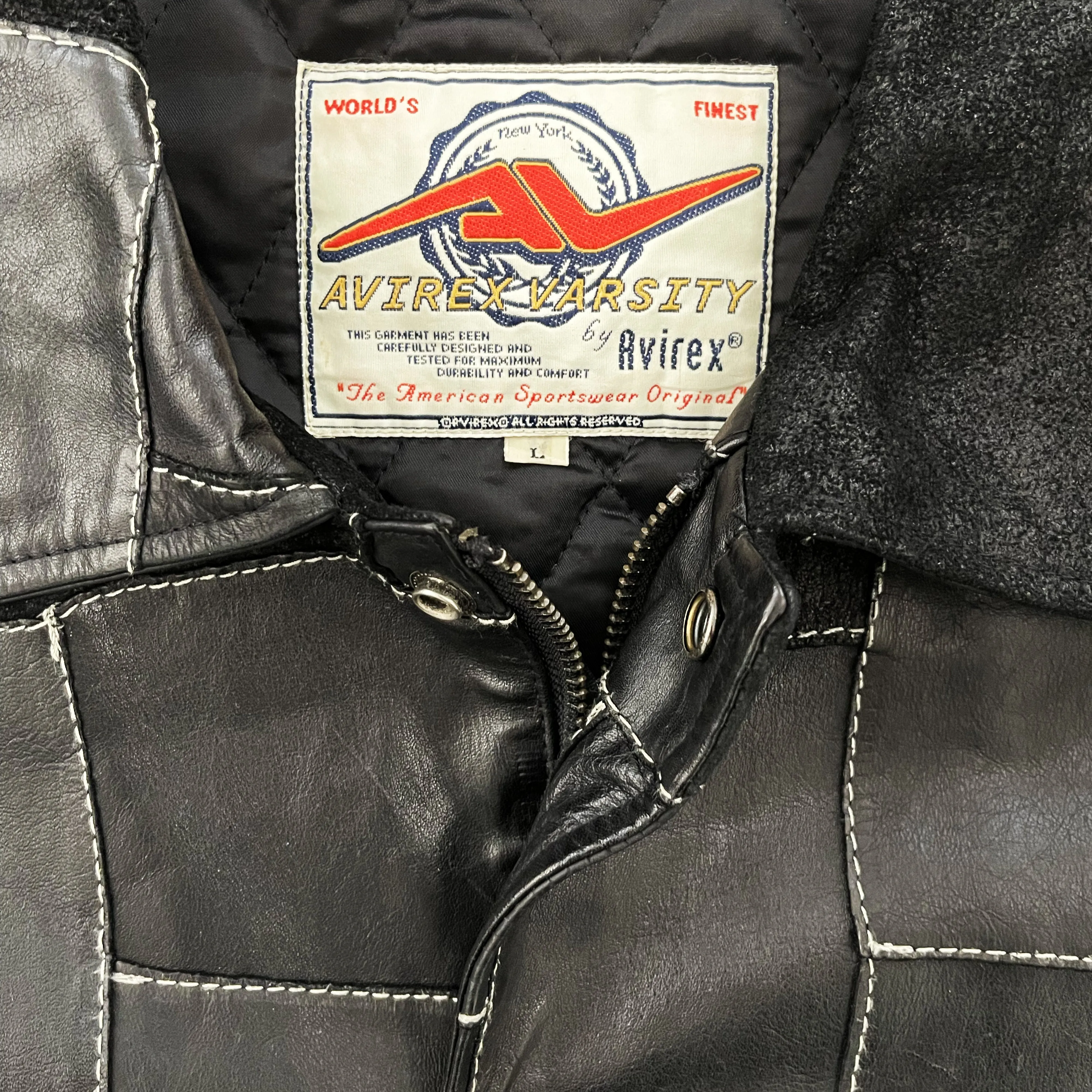 Vintage Avirex Leather Varsity Jacket