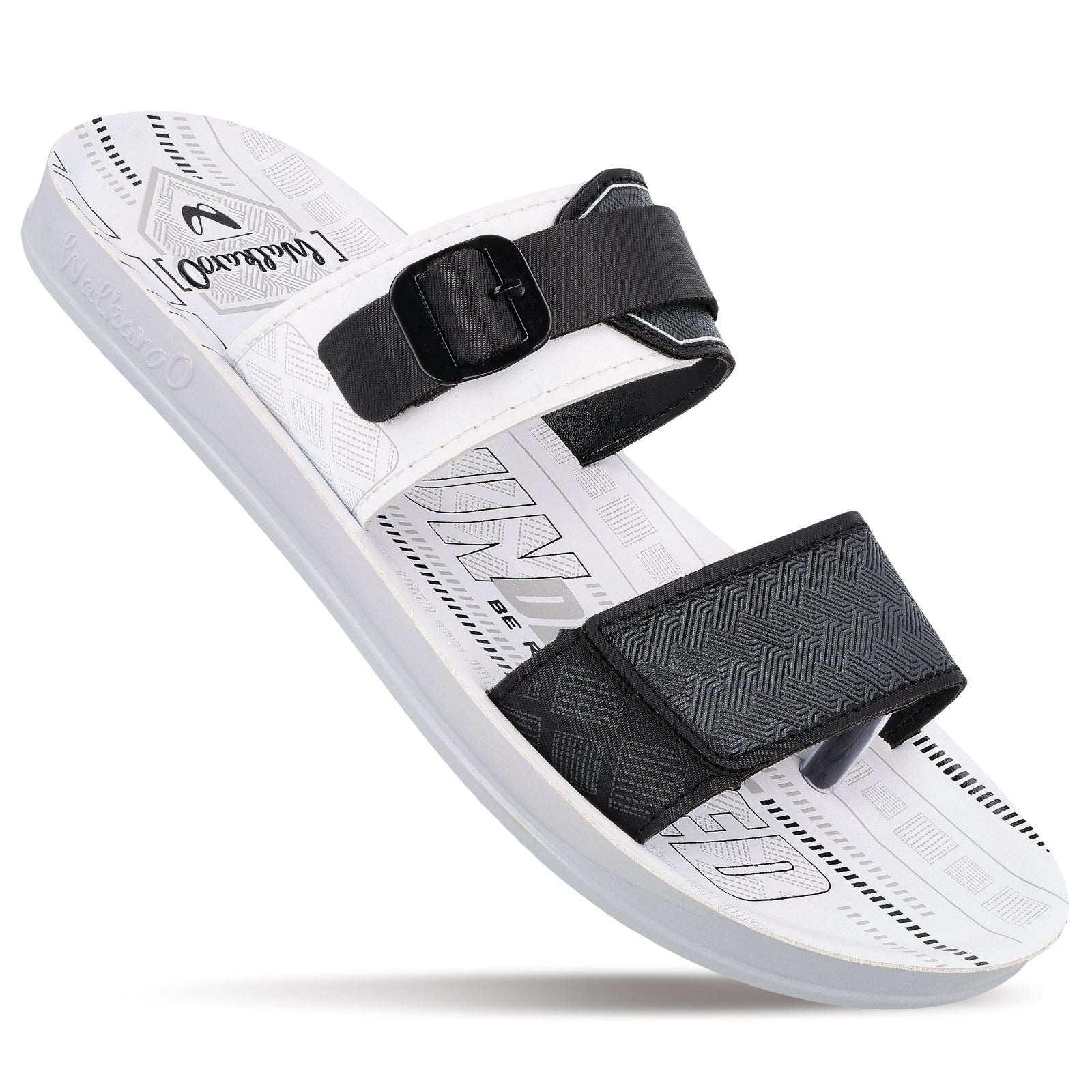 Walkaroo Men Sandal  - WG5546 White Black