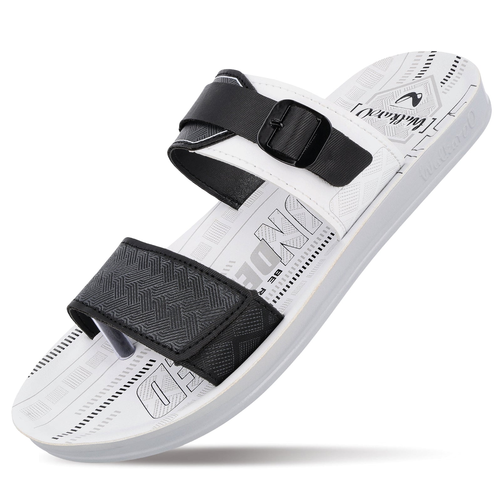 Walkaroo Men Sandal  - WG5546 White Black