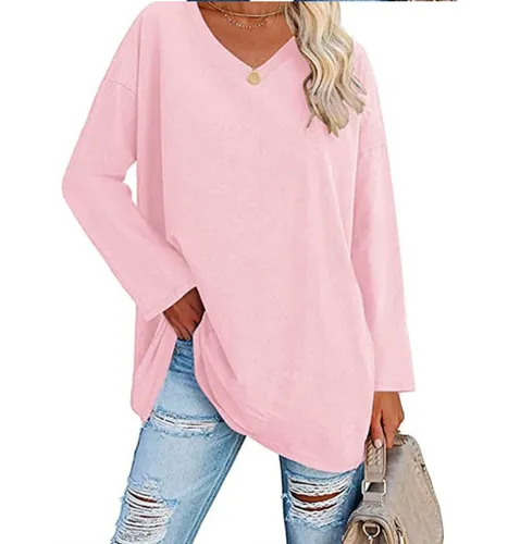 Women's T-shirt Long Sleeve T-Shirts Casual Solid Color