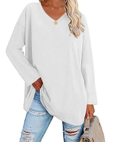 Women's T-shirt Long Sleeve T-Shirts Casual Solid Color