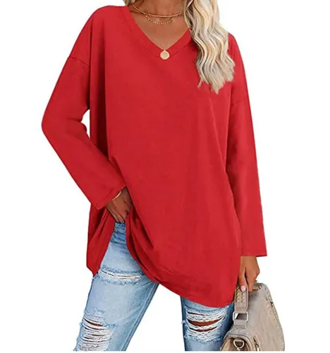 Women's T-shirt Long Sleeve T-Shirts Casual Solid Color