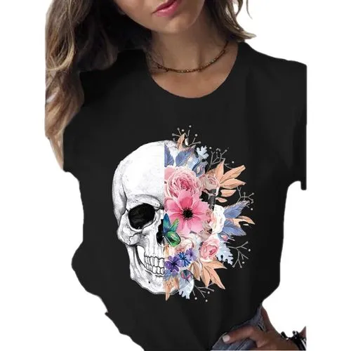 Women's T-shirt Short Sleeve T-shirts Printing Casual Printing