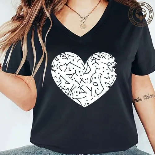 Women's T-shirt Short Sleeve T-Shirts Printing Simple Style Letter Heart Shape