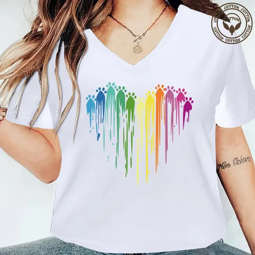 Women's T-shirt Short Sleeve T-Shirts Printing Simple Style Letter Heart Shape