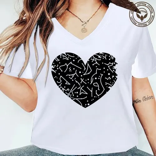 Women's T-shirt Short Sleeve T-Shirts Printing Simple Style Letter Heart Shape