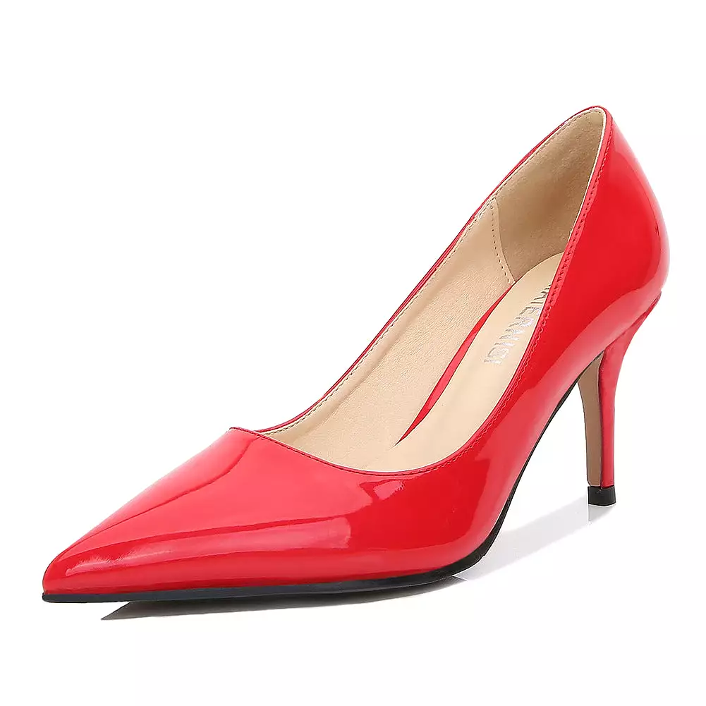 Women's Pointed Toe Shallow Stiletto Heel Pumps