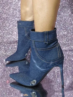 Women's Pointed Toe Stiletto Heel Booties