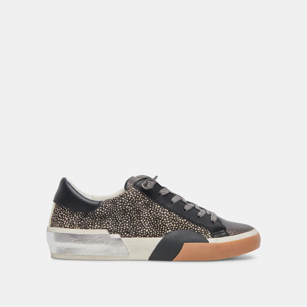 ZINA Sneaker Black Spotted Calf Hair | Designer Calf Hair Sneakers– Dolce Vita 6915496312898