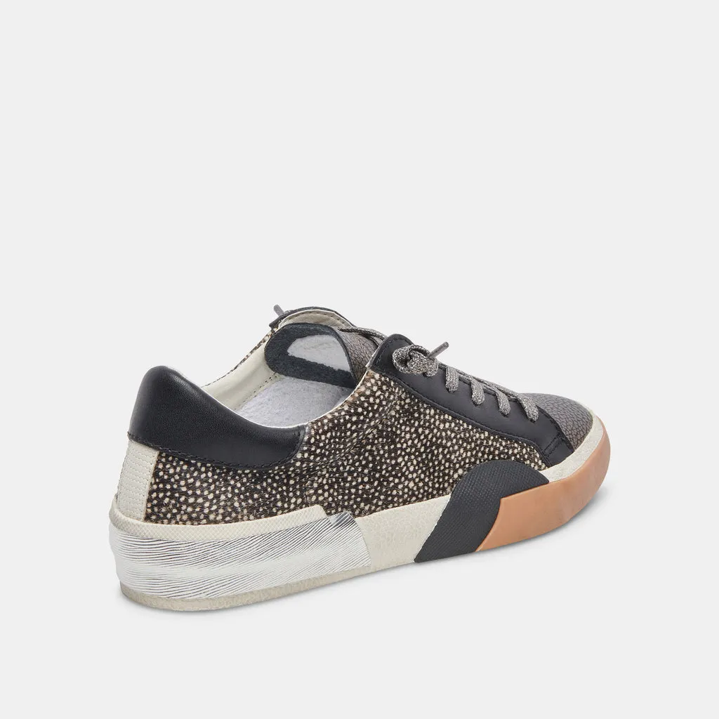 ZINA Sneaker Black Spotted Calf Hair | Designer Calf Hair Sneakers– Dolce Vita 6915496312898