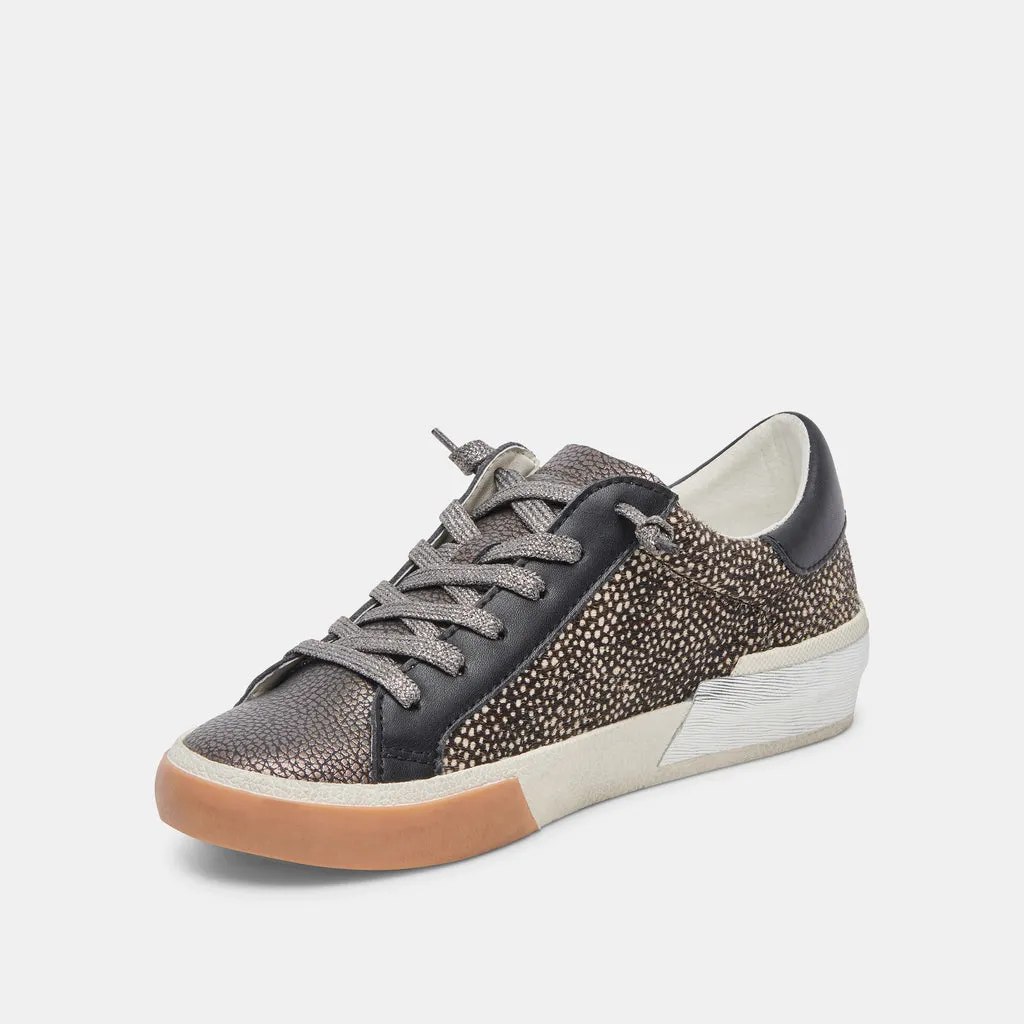 ZINA Sneaker Black Spotted Calf Hair | Designer Calf Hair Sneakers– Dolce Vita 6915496312898